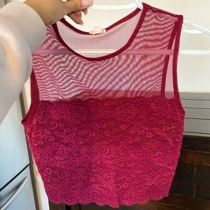 GARAGE LACE CROP TOP